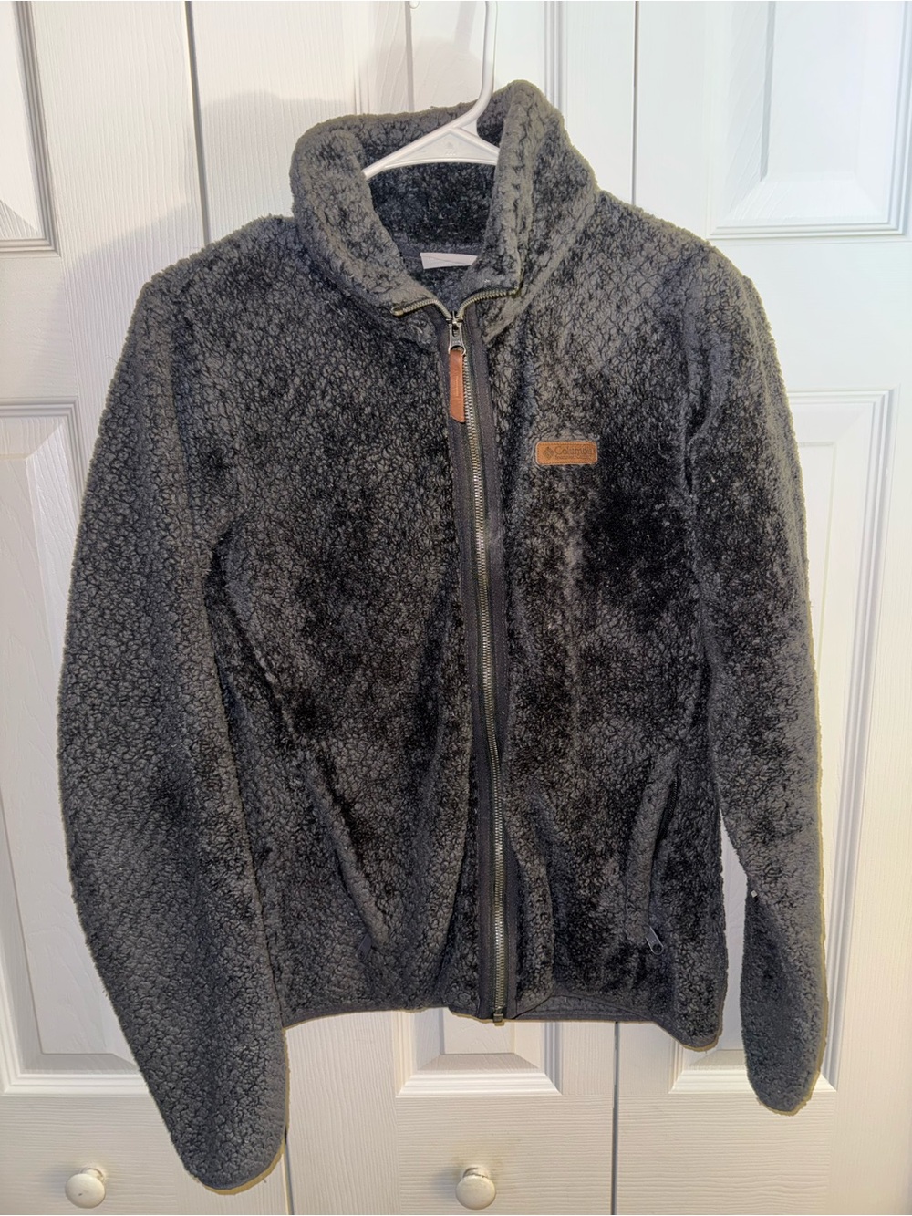 Columbia Gray Plush Full-Zip Teddy Jacket